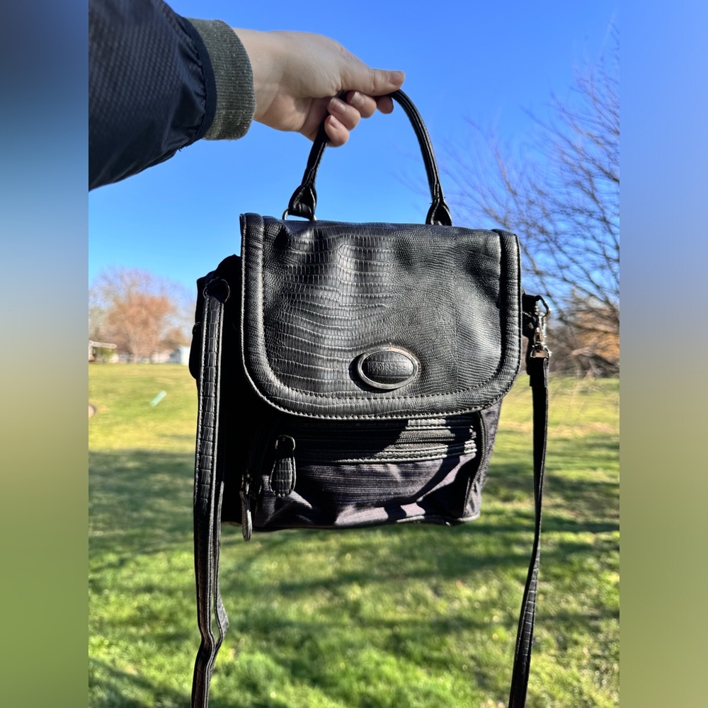 Multi Sac Black Convertible Backpack Organizer Le… - image 2